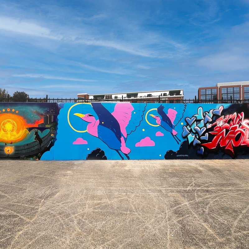 mural in Columbus by artist Evelyn McBride.