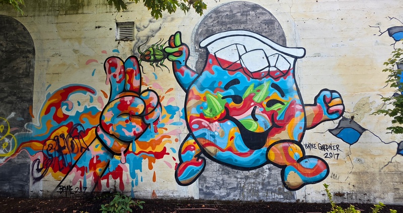 mural in Eugene by artist Bayne Gardner.