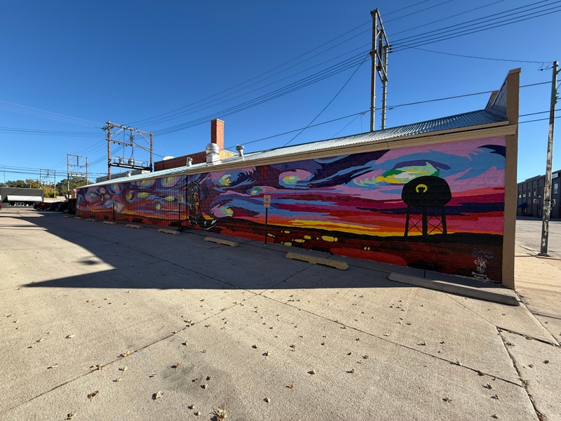 mural in Ogallala by artist unknown.