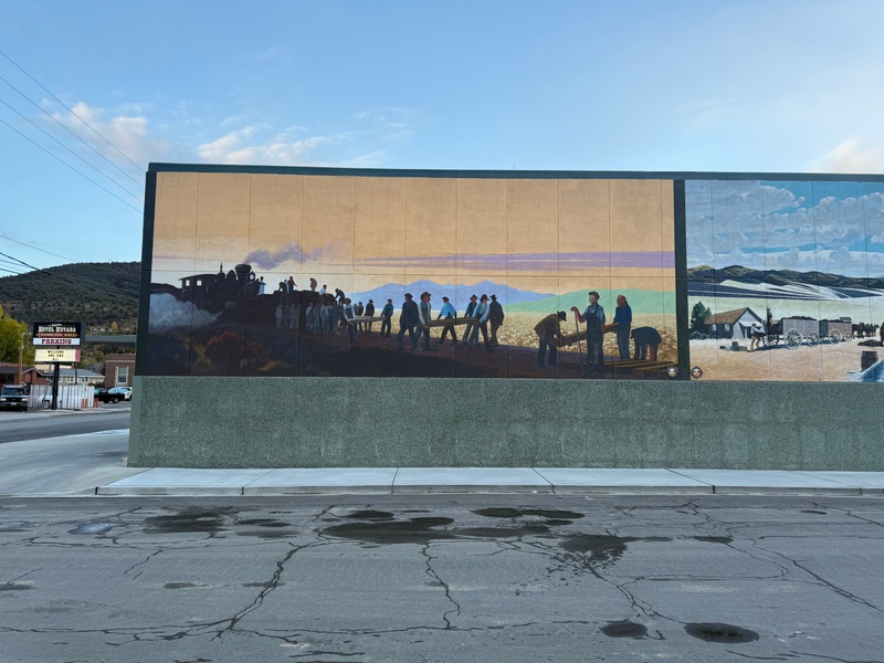 mural in Ely by artist unknown.