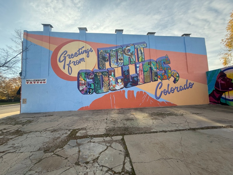 mural in Fort Collins by artist unknown.