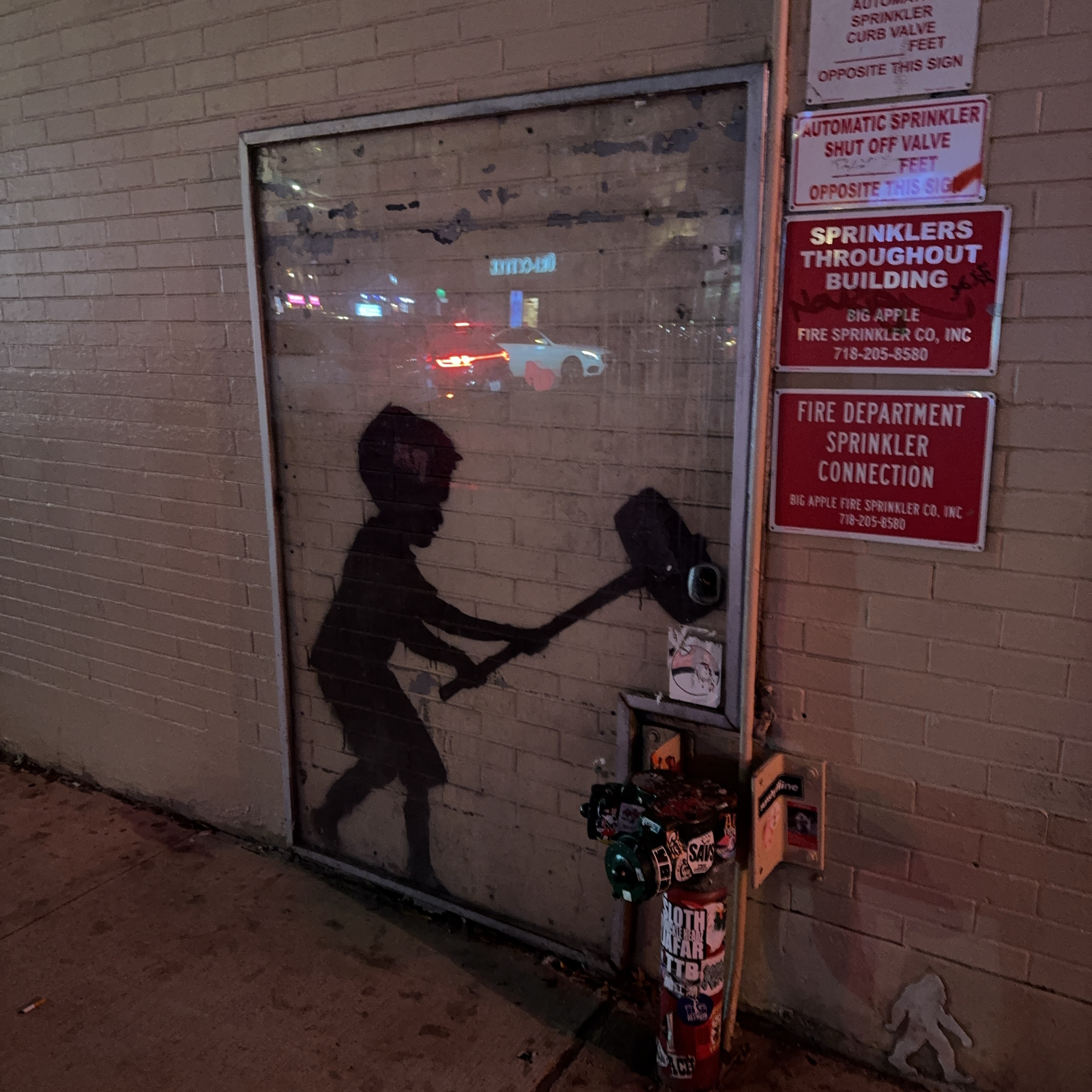 mural in New York by artist Banksy.