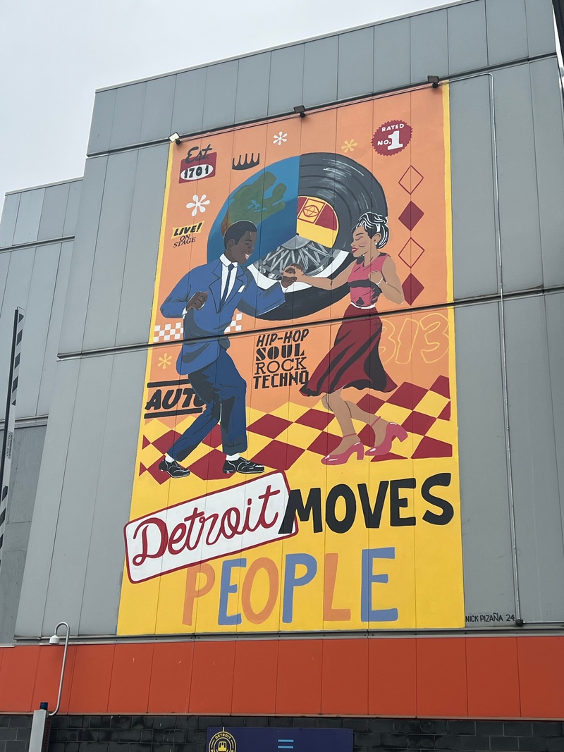 mural in Detroit by artist Nick Pizana.