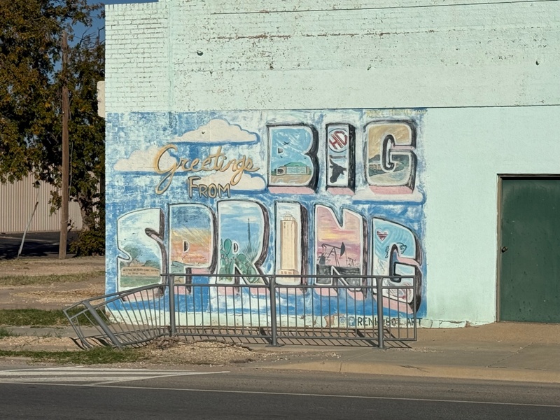 mural in Big Spring by artist unknown.
