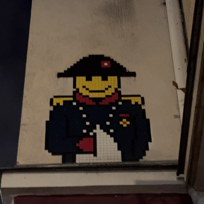 mural in Paris by artist Invader.