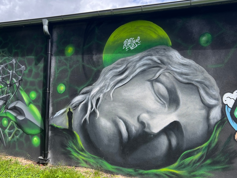 mural in Bia艂ogard by artist unknown.