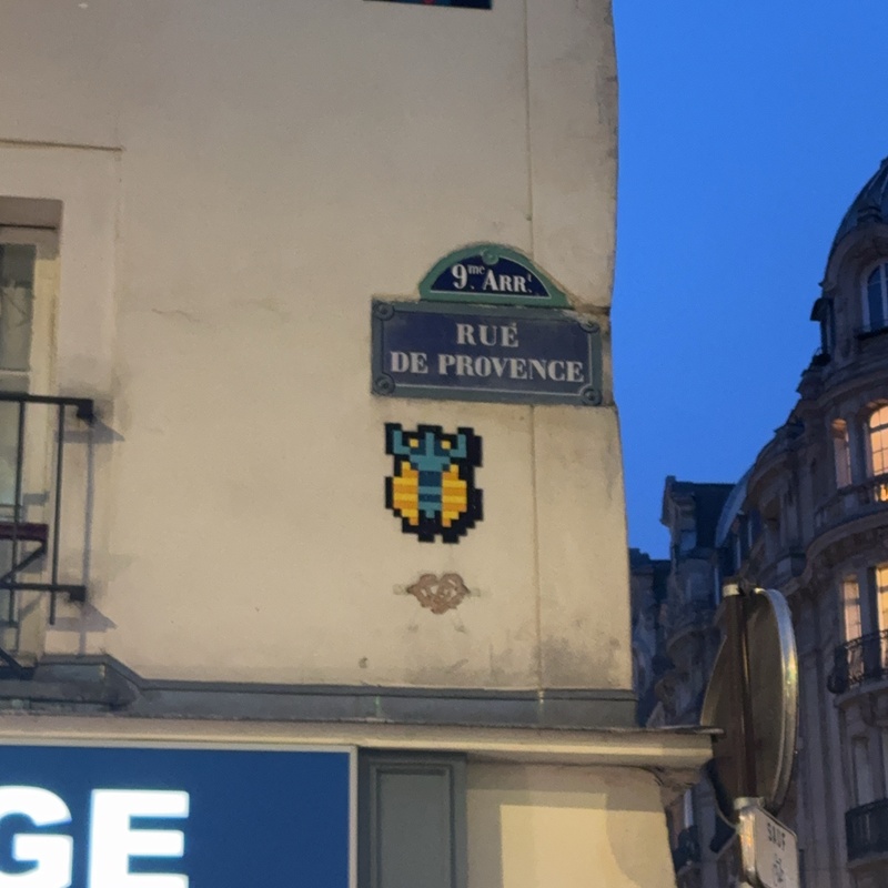 mural in Paris by artist Invader.