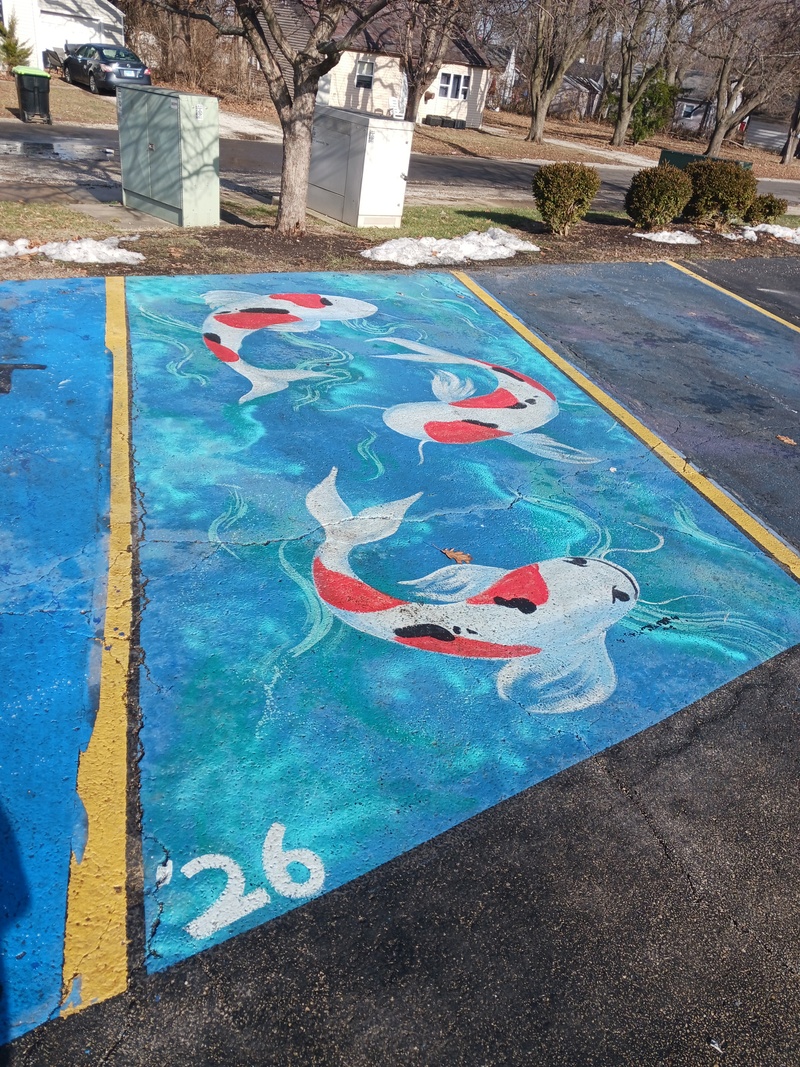 mural in Champaign by artist unknown.