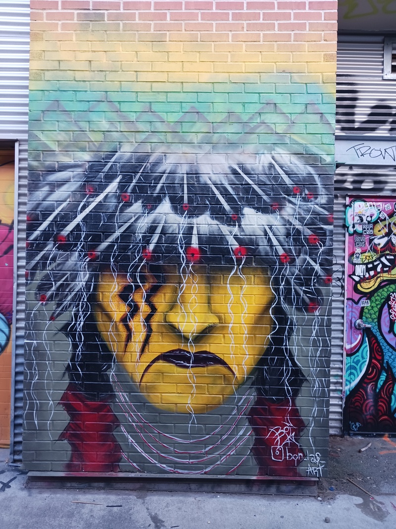 mural in Denver by artist Bon Las Art.