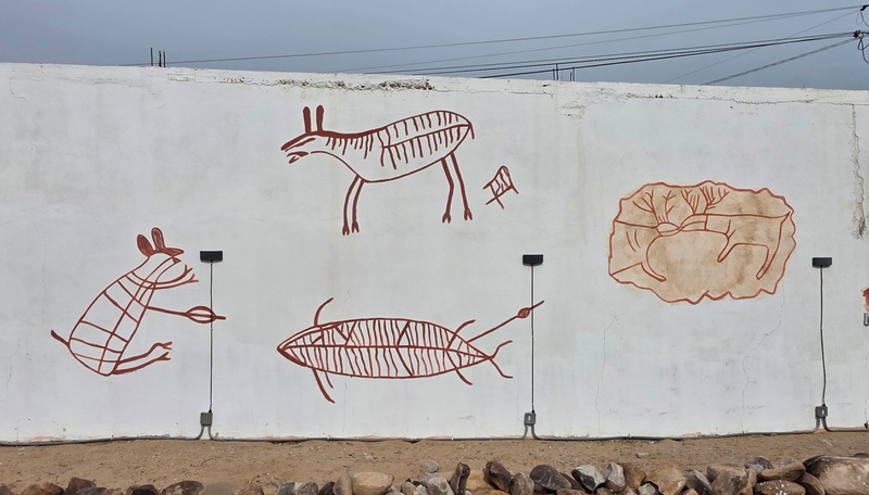 mural in Villa Alberto Andrés Alvarado by artist unknown.