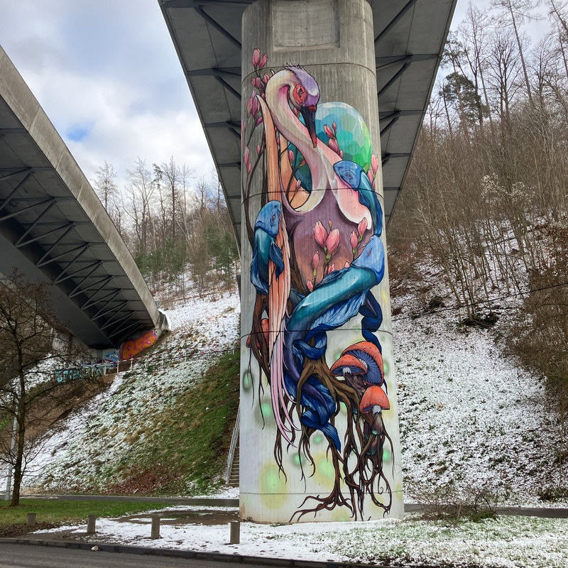 mural in Stuttgart by artist unknown.