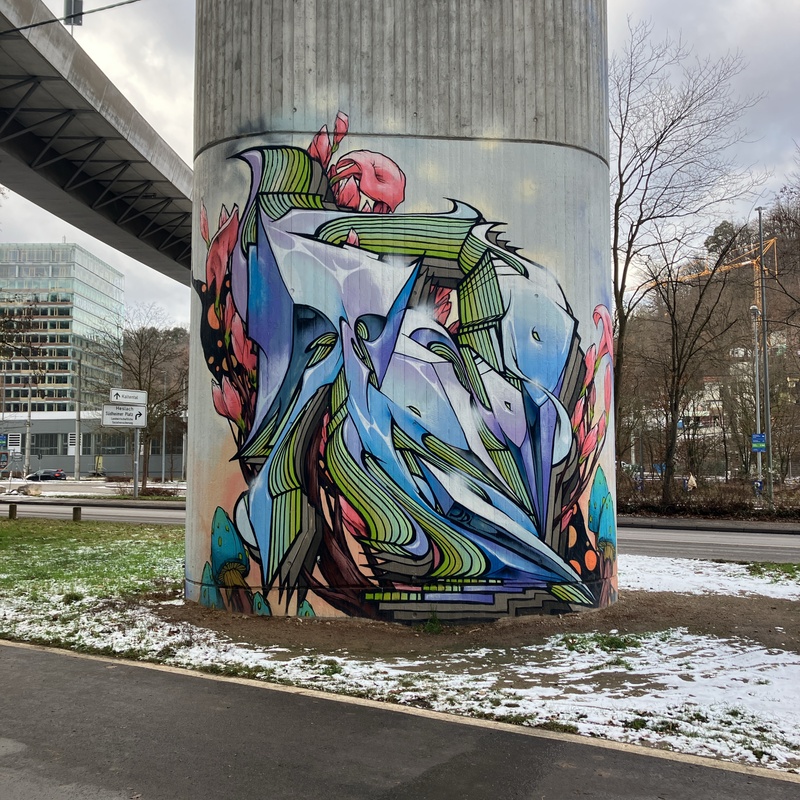 mural in Stuttgart by artist unknown.