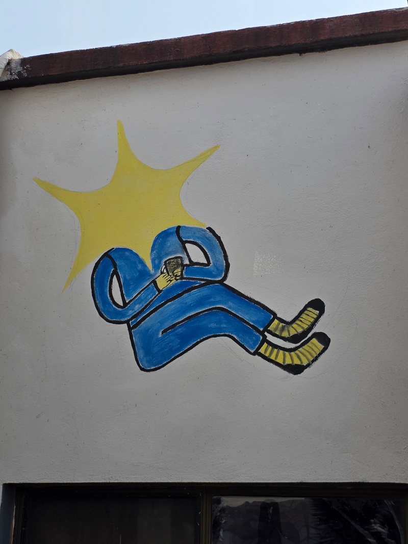 mural in Villa Alberto Andrés Alvarado  by artist unknown.