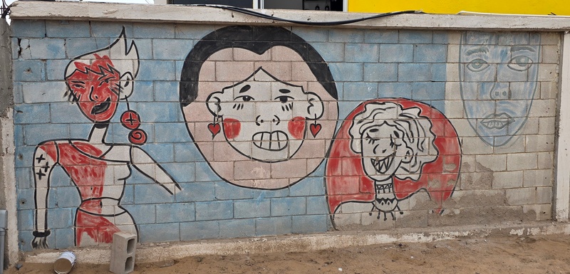 mural in Villa Alberto Andrés Alvarado  by artist unknown.