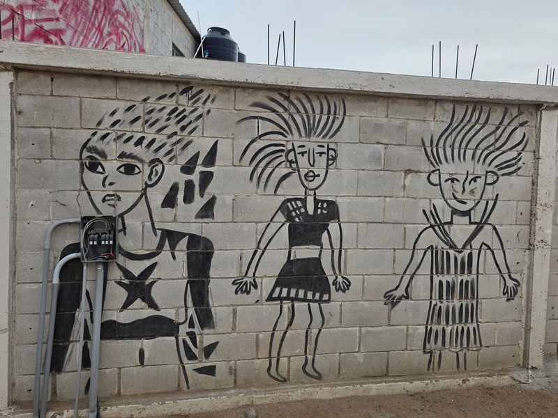 mural in Villa Alberto Andrés Alvarado  by artist unknown.