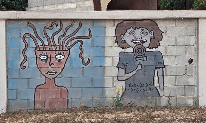 mural in Villa Alberto Andrés Alvarado  by artist unknown.