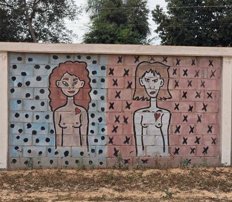 mural in Villa Alberto Andrés Alvarado  by artist unknown.