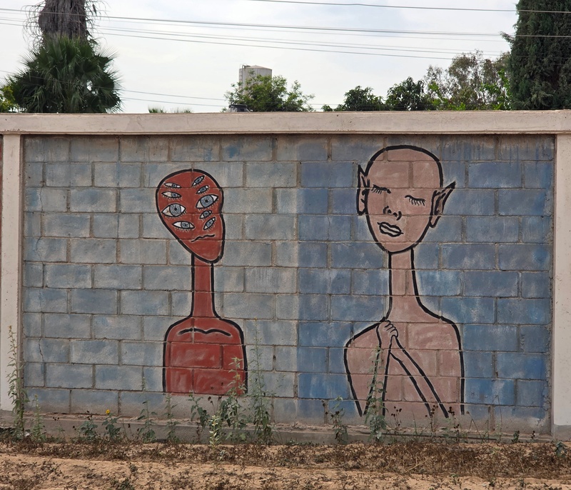 mural in Villa Alberto Andrés Alvarado  by artist unknown.