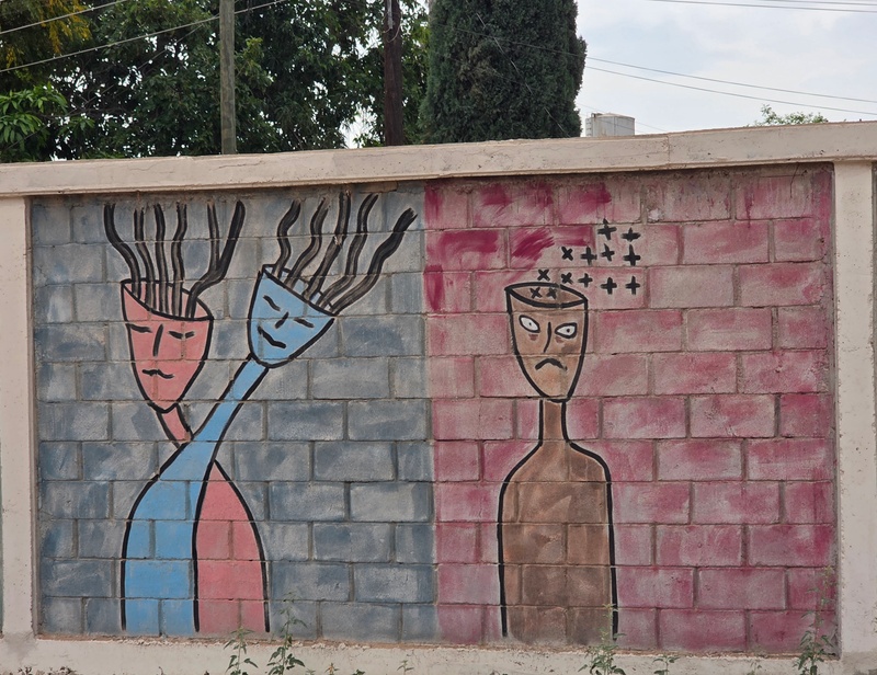 mural in Villa Alberto Andrés Alvarado  by artist unknown.