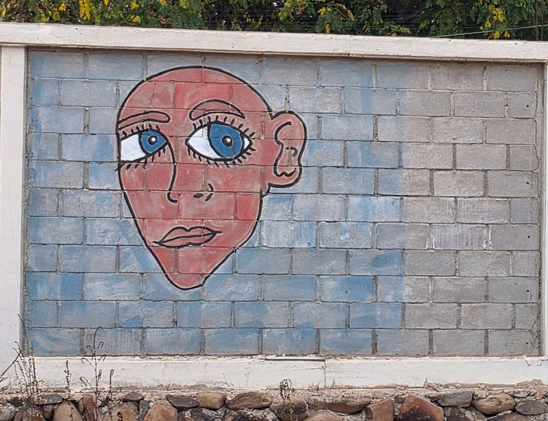 mural in Villa Alberto Andrés Alvarado  by artist unknown.