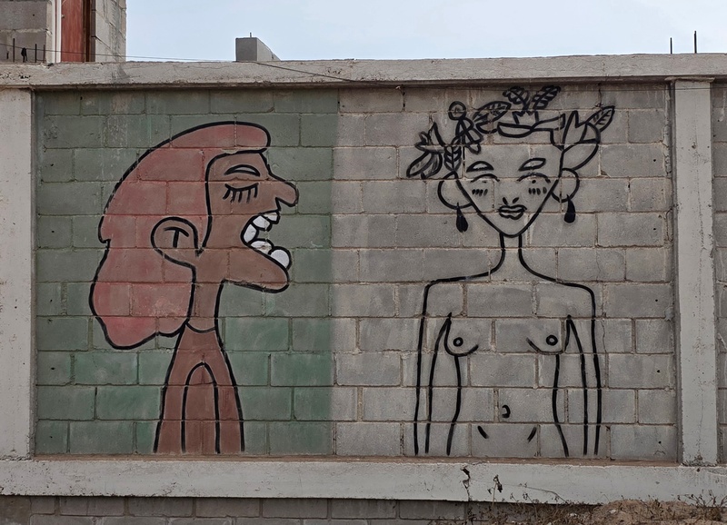 mural in Villa Alberto Andrés Alvarado  by artist unknown.