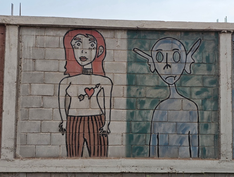 mural in Villa Alberto Andrés Alvarado  by artist unknown.