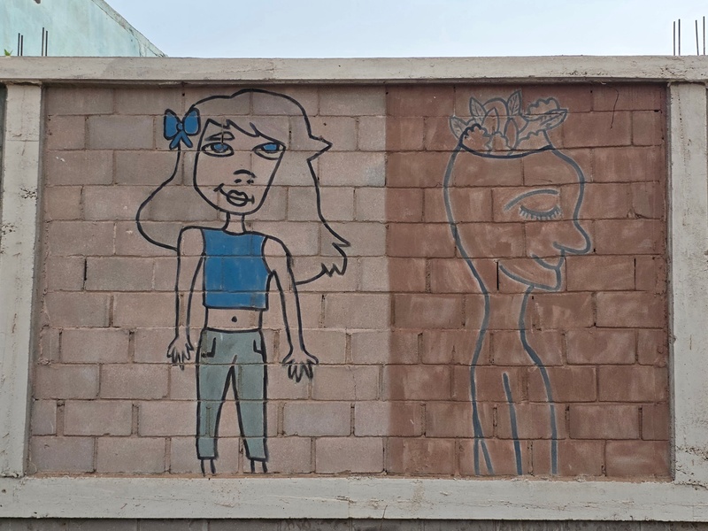 mural in Villa Alberto Andrés Alvarado  by artist unknown.