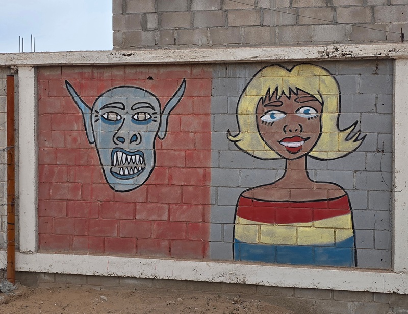 mural in Villa Alberto Andrés Alvarado  by artist unknown.