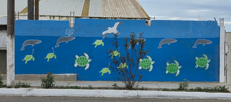 mural in Bahía Asunción by artist unknown.