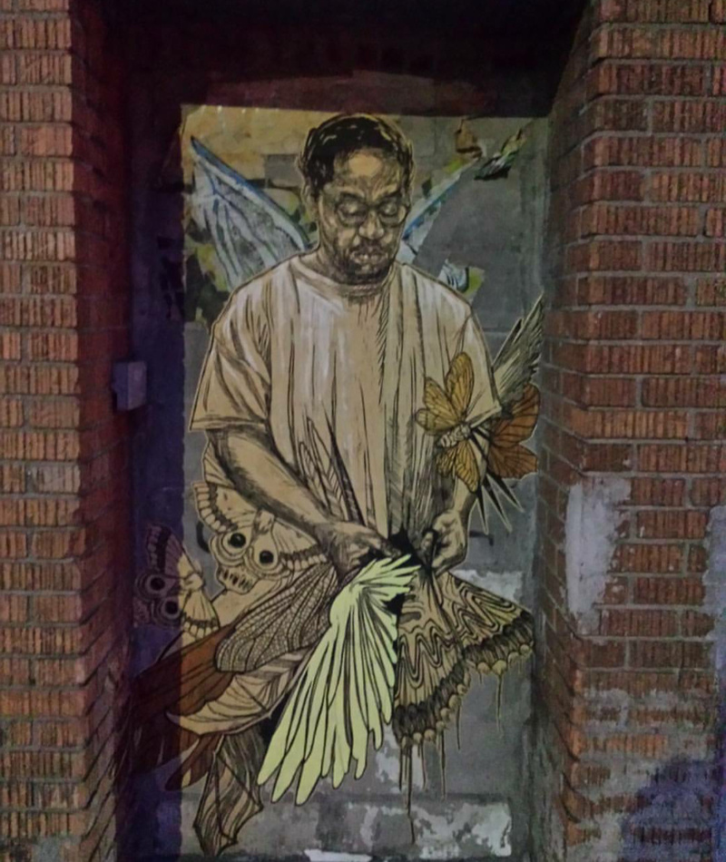 mural in  by artist Swoon.