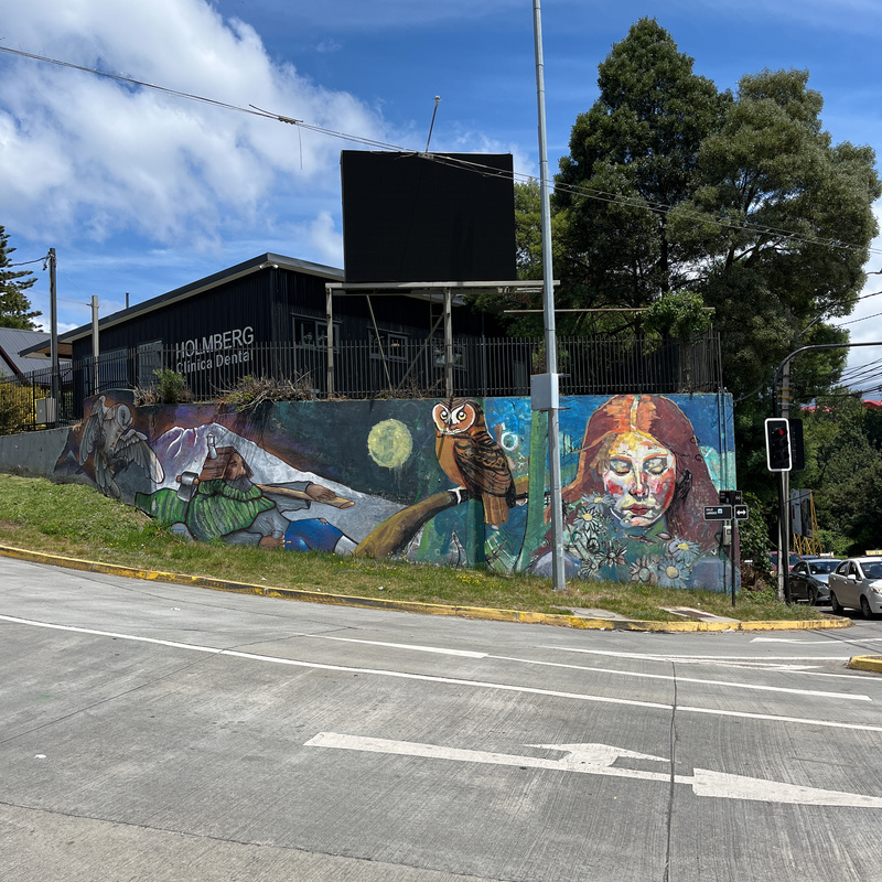mural in Puerto Montt by artist unknown.