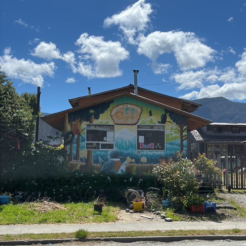 mural in Caleta Pichanco by artist Soy Sahm.