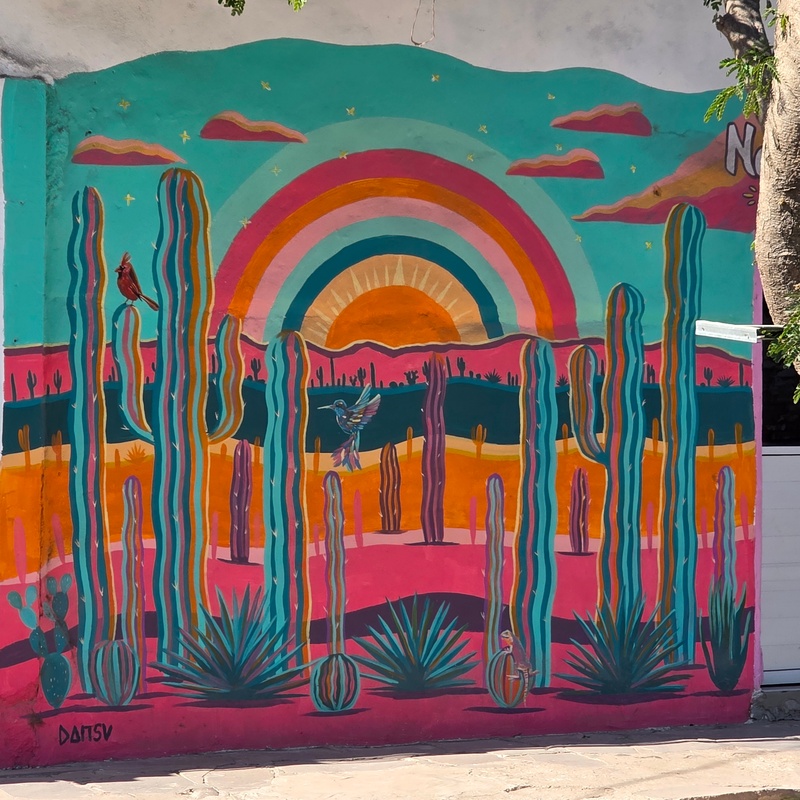 mural in Ejido del Centro by artist Dansv Vela.