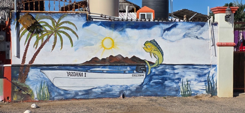 mural in Ejido San Lucas by artist unknown.