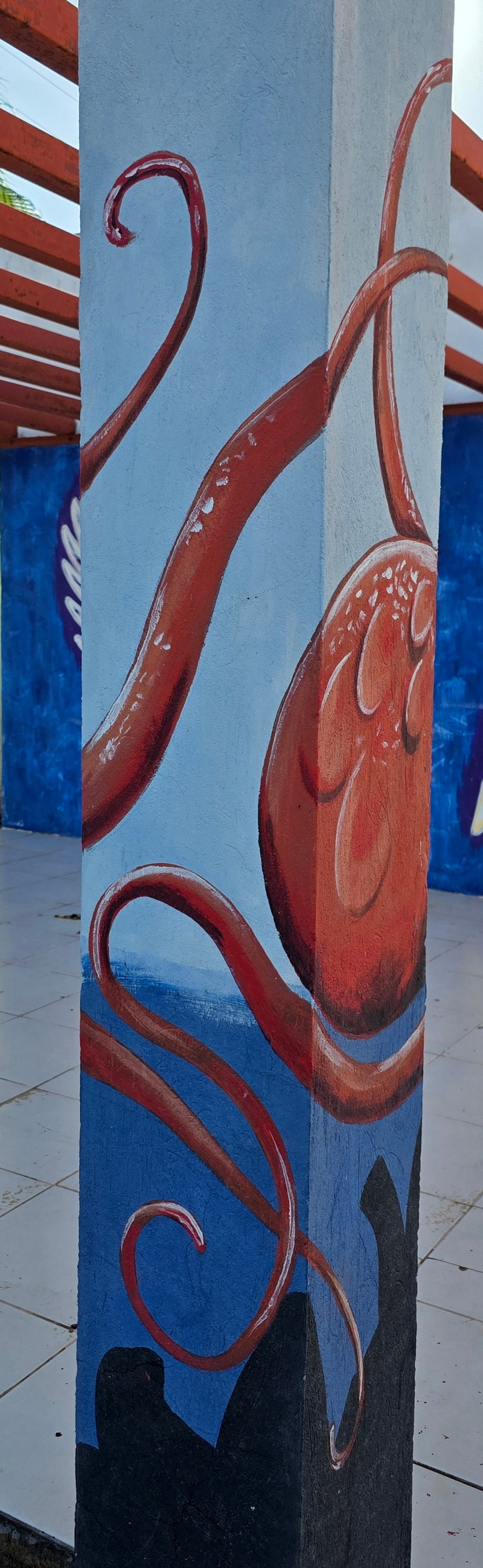 mural in Puerto San Carlos by artist unknown.