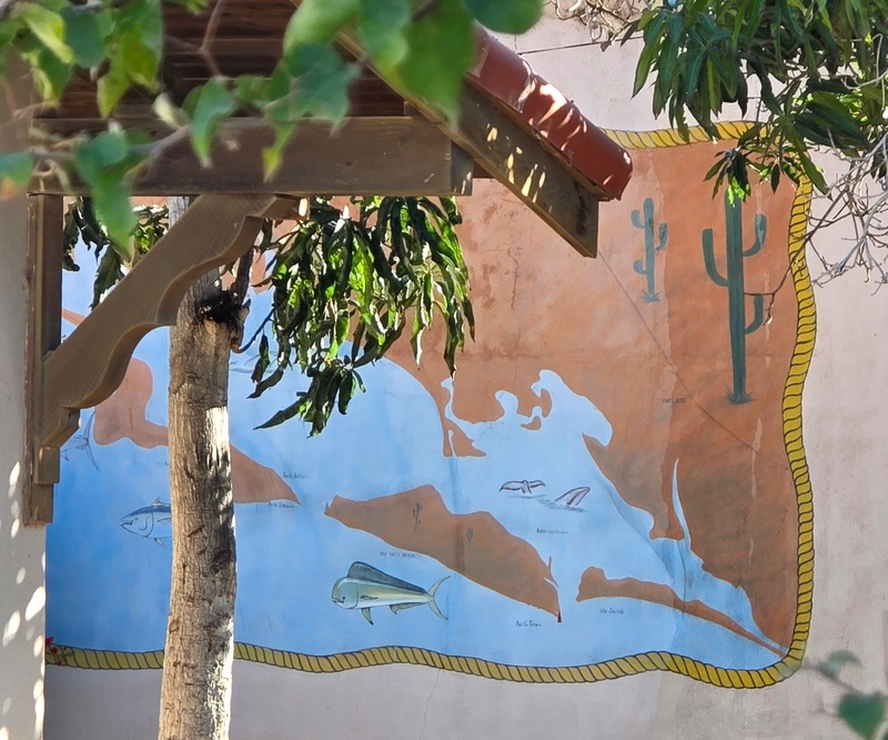 mural in Puerto San Carlos by artist unknown.