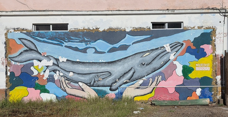 mural in Puerto San Carlos by artist unknown.
