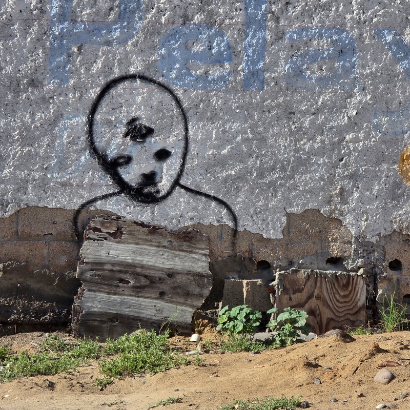 mural in Puerto San Carlos by artist unknown.