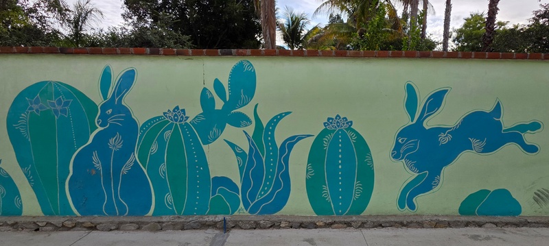 mural in Santiago by artist unknown.