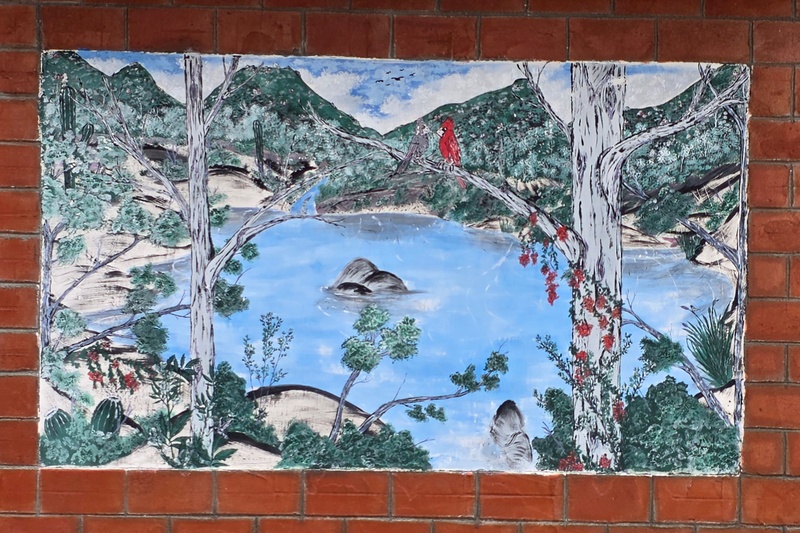 mural in Santiago by artist unknown.