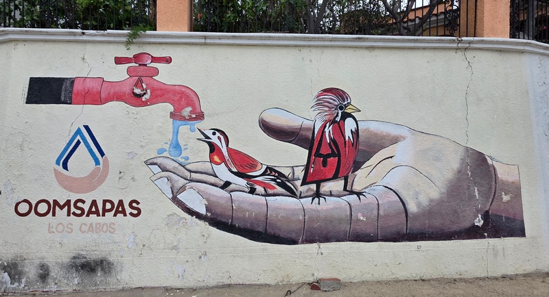 mural in Santiago by artist unknown.