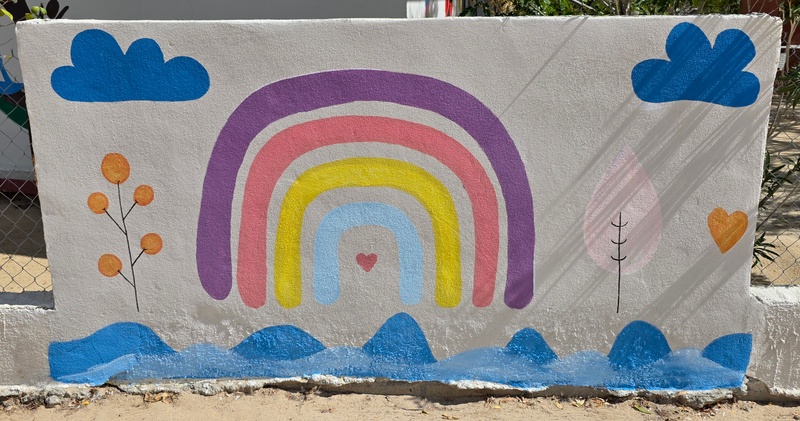 mural in Santa Cruz by artist unknown.