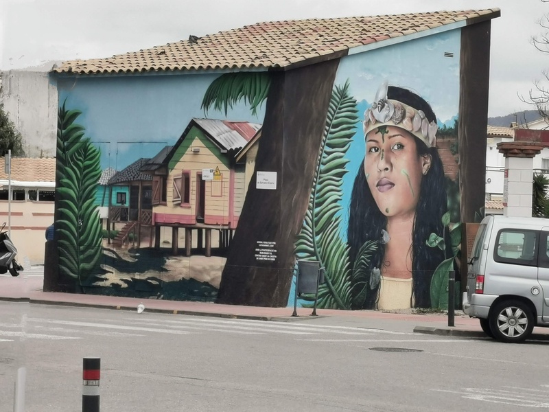 mural in Sant Pere de Ribes by artist unknown.