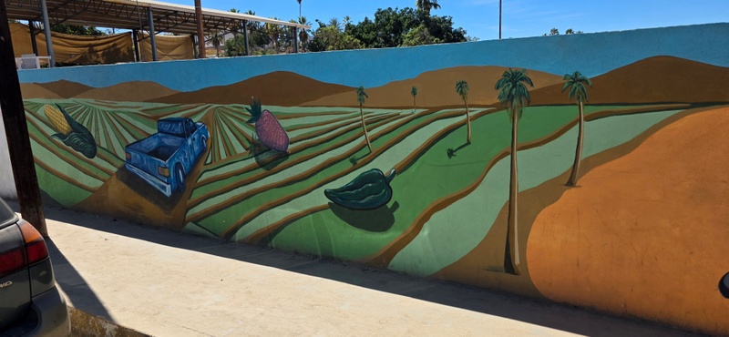 mural in El Pescadero by artist unknown.