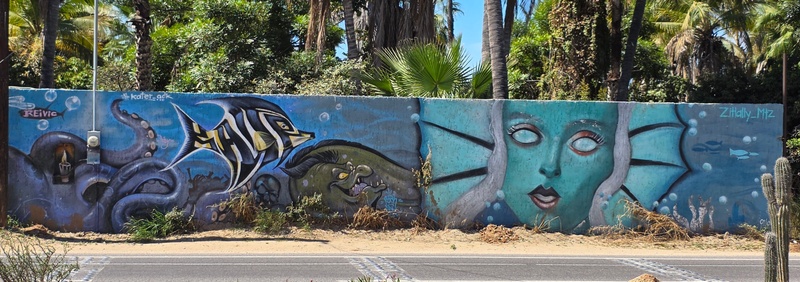 mural in El Pescadero by artist unknown.