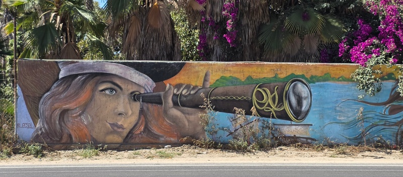 mural in El Pescadero by artist unknown.