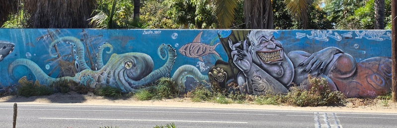 mural in El Pescadero by artist unknown.