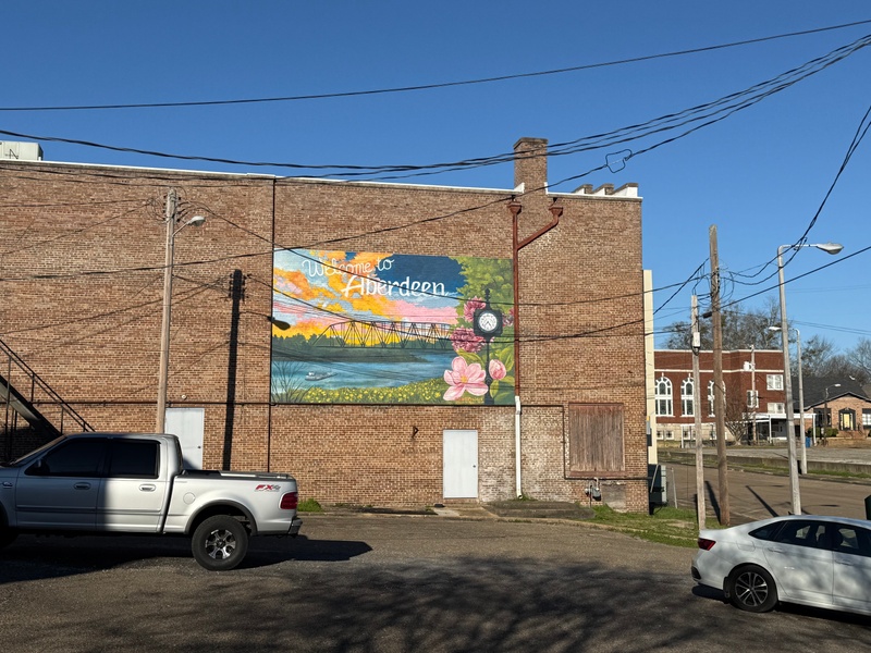 mural in Aberdeen by artist unknown.