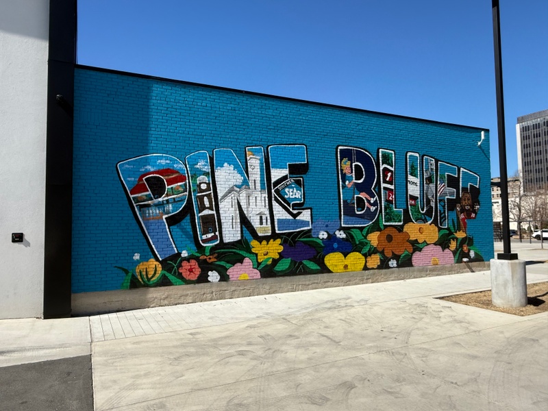 mural in Pine Bluff by artist unknown.