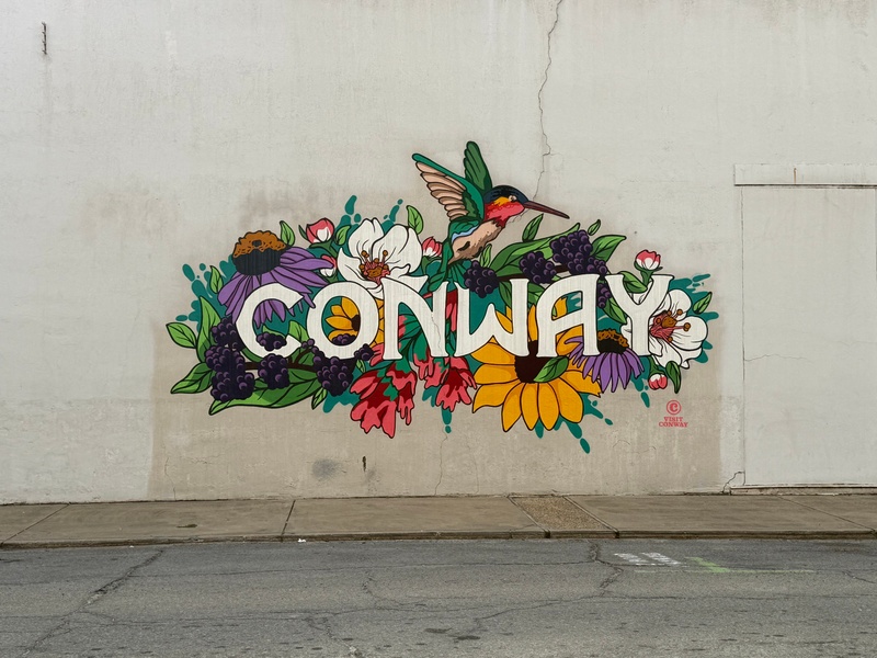 mural in Conway by artist unknown.